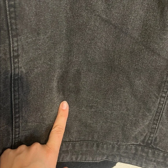 🌸(5 for $15) Black jean jacket shearling collar and lining - Picture 6 of 6